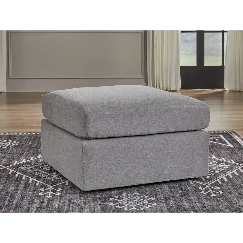 Dark Gray Oversized Accent Ottoman