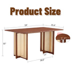 59 Retro Rubberwood Table with Walnut Finish