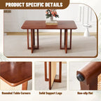 59 Retro Rubberwood Table with Walnut Finish