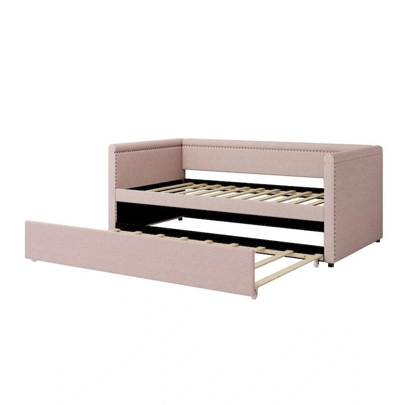 Upholstered Twin Daybed with Trundle
