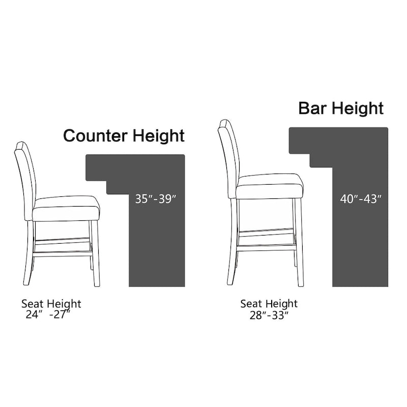 28 Inches Barstools Upholstered Bar Stools Pub Chairs Set of 2