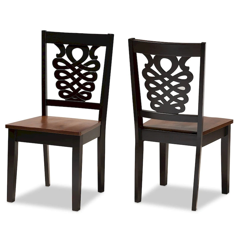 Modern and Contemporary Transitional 2-Piece Dining Chair Set