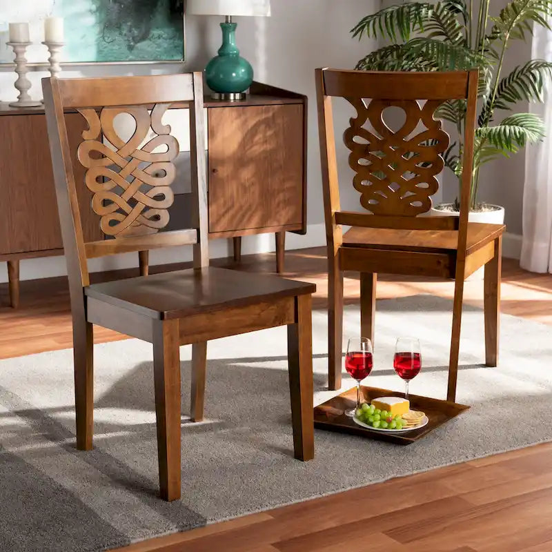 Modern and Contemporary Transitional 2-Piece Dining Chair Set