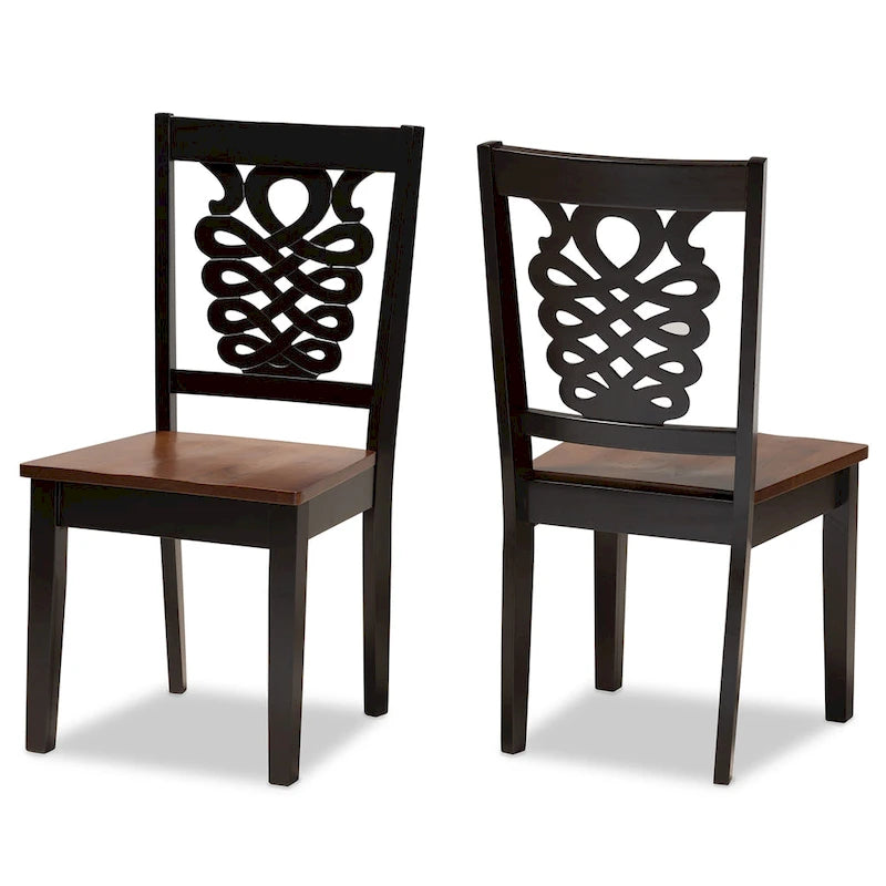 Modern and Contemporary Transitional 2-Piece Dining Chair Set