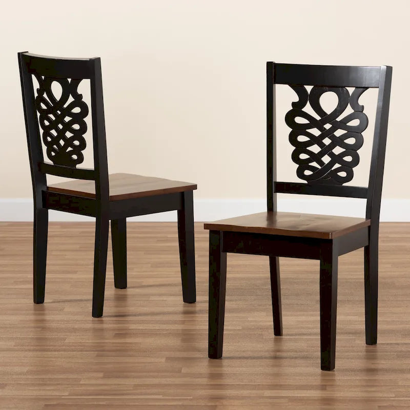 Modern and Contemporary Transitional 2-Piece Dining Chair Set