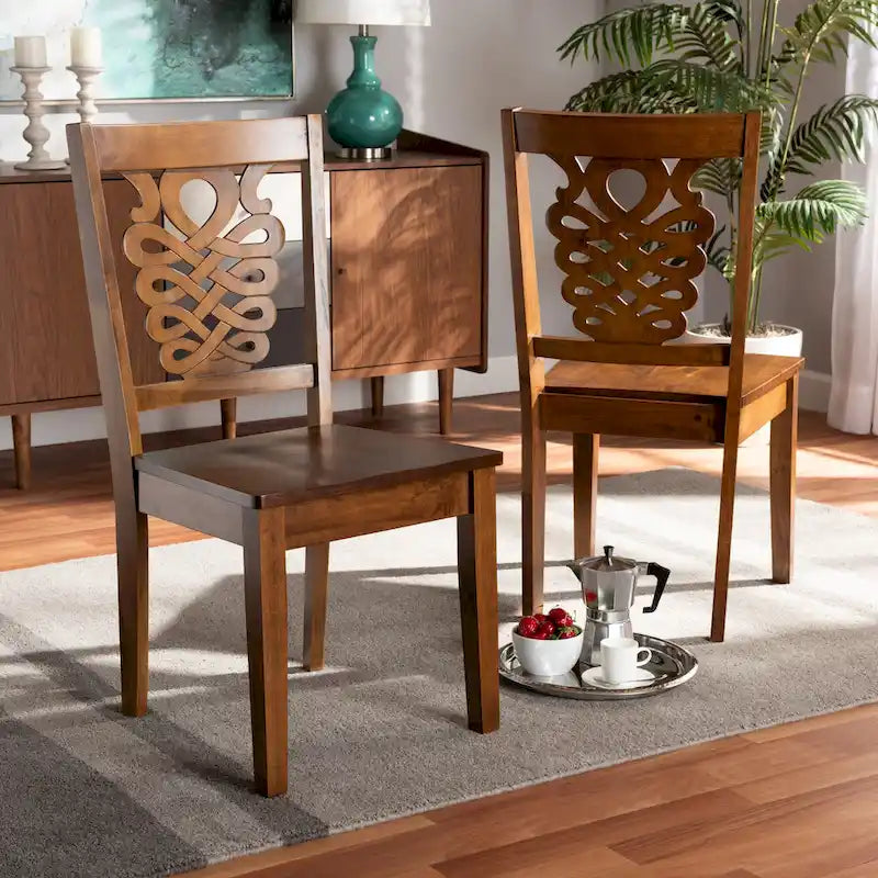 Modern and Contemporary Transitional 2-Piece Dining Chair Set