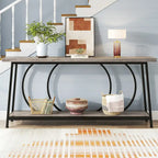 70.9 Inch Console Table with Storage Extra Long Narrow Sofa Couch Console Table