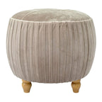Small Velvet Round Footstool