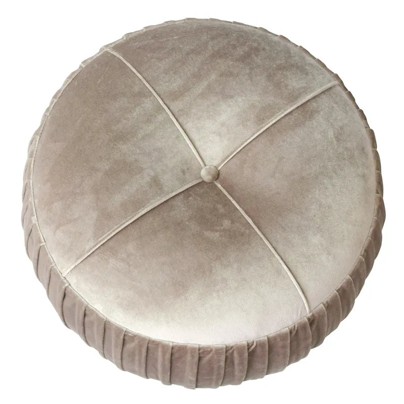 Small Velvet Round Footstool
