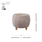Small Velvet Round Footstool
