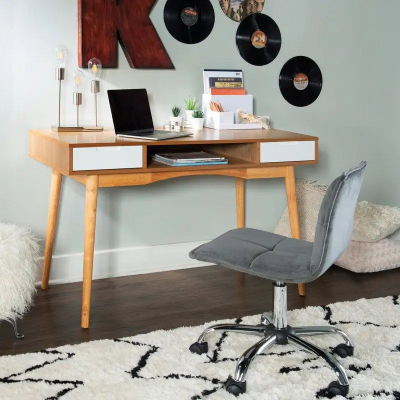 Mid-century Ash Wood Desk