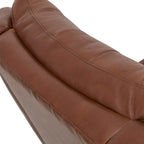 Jordano Mid-century Genuine Leather Recliner with Metal Base
