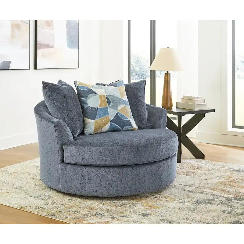 Extra-Large Swivel Lounge Chair — Width 56 x Depth 55 x Height 35