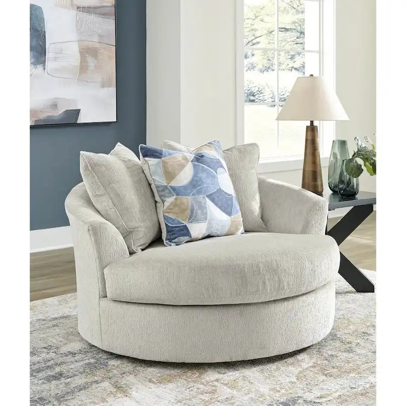 Extra-Large Swivel Lounge Chair — Width 56 x Depth 55 x Height 35