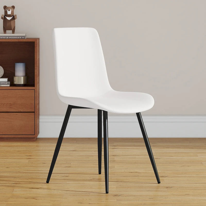 Dining Chairs Set of 4 Modern Kitchen Artificial Leather Chairs