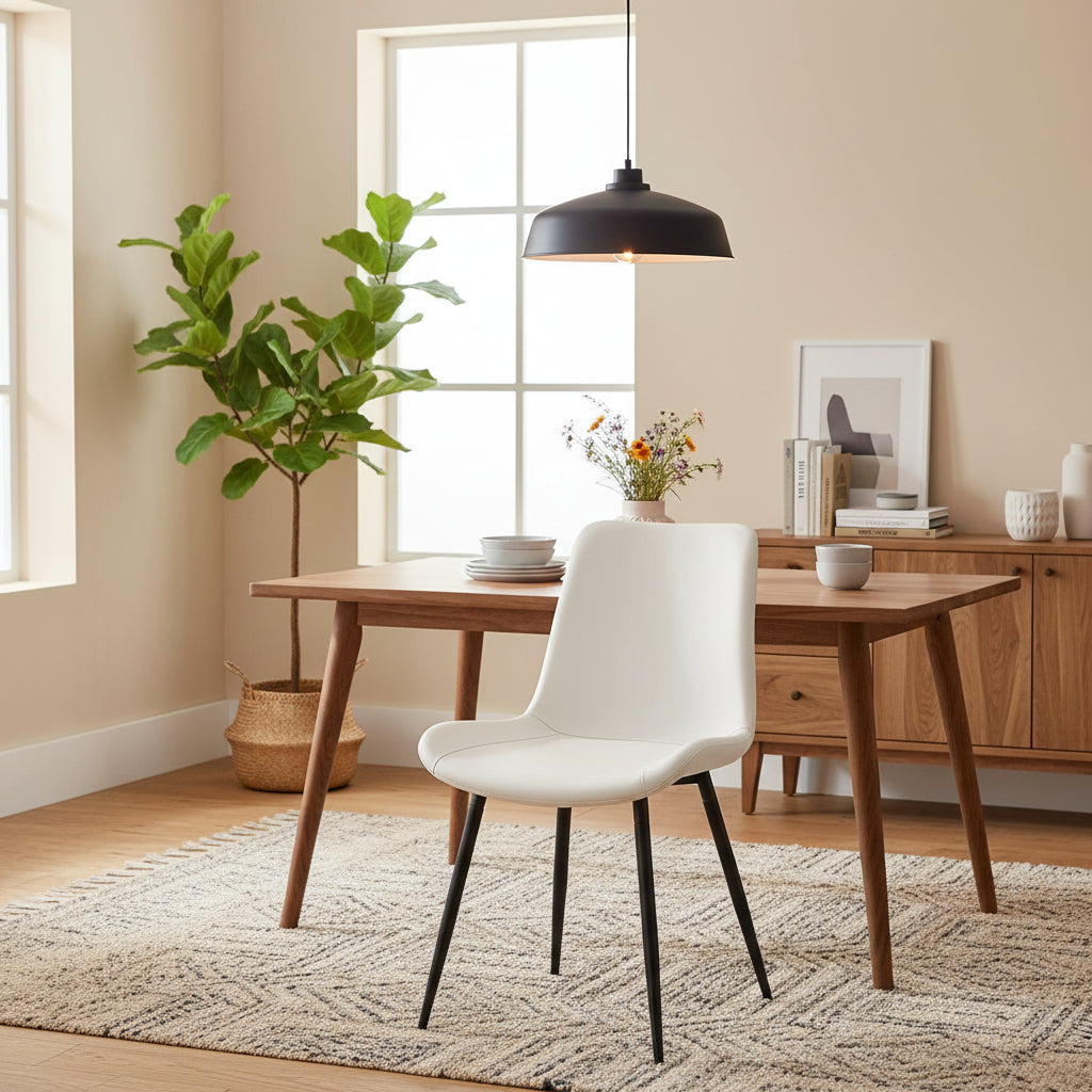 Dining Chairs Set of 4 Modern Kitchen Artificial Leather Chairs