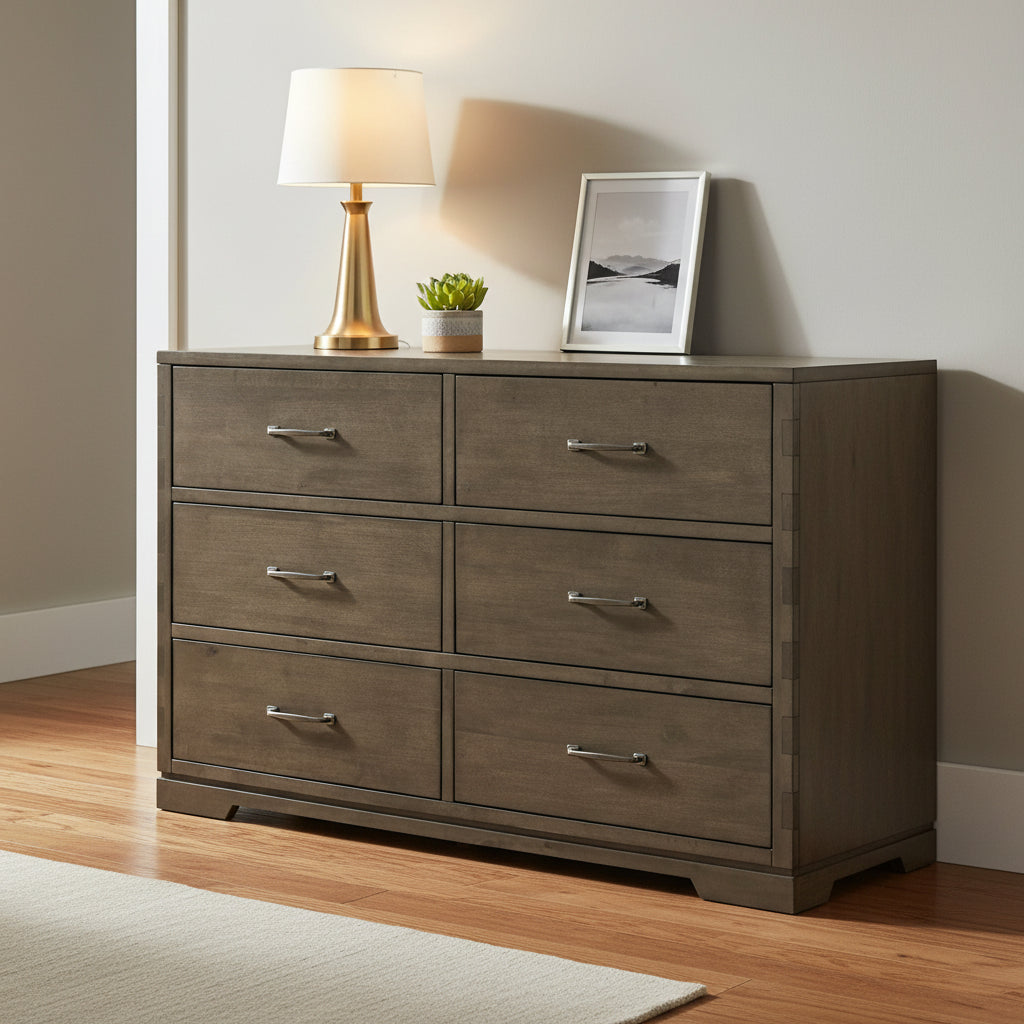 Dovetail 6-Drawer Dresser, Graphite